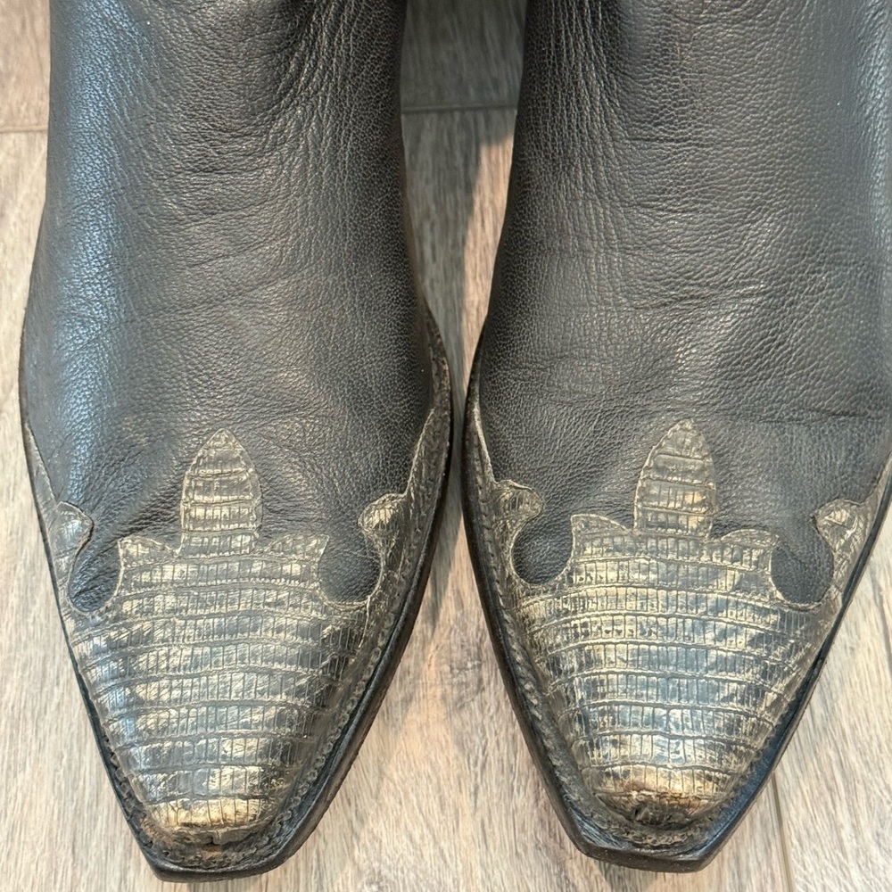 Lucchese men’s lizard wingtip studded boot size 10 - Picture 15 of 15